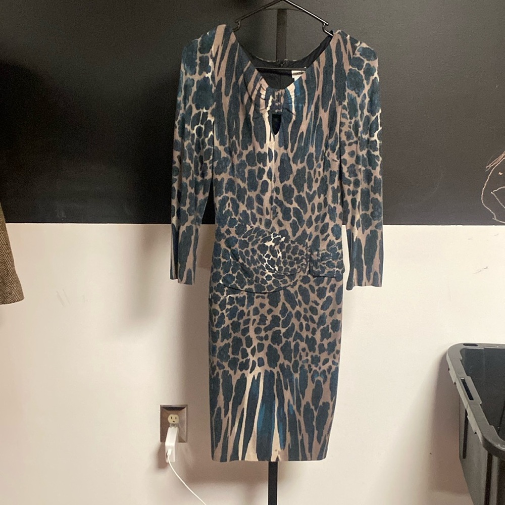 Cache Leopard Print Dress Size Medium - image 2